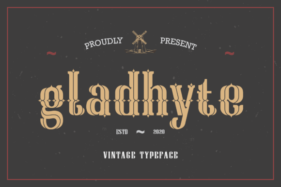 Gladhyte: A Vintage Display Font for Distinctive Web Design