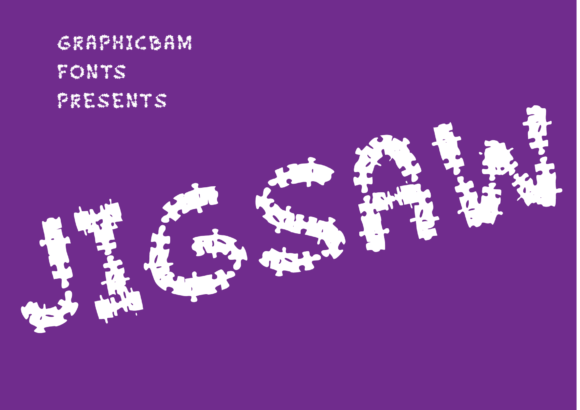 Jigsaw Display Font: Playful Puzzle-Piece Typography for Crafters