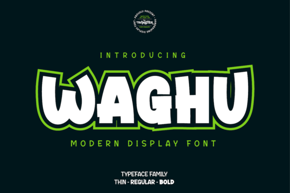 Waghu Font: A Bold, Modern Display Typeface for Small Businesses
